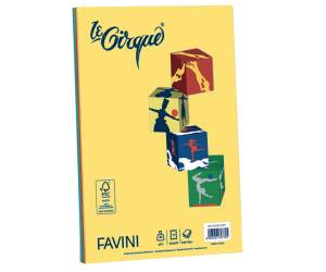Carta Le Cirque - A4 - 80 gr - mix 4 colori intensi - conf. 200 fogli - Favini - A71X404 - 8007057627107 - DMwebShop