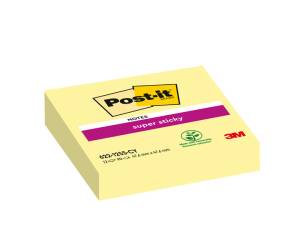 Blocco foglietti Super Sticky - giallo Canary - 47,6 x 47,6mm - 90 fogli - conf. 12 pezzi - Post-it - 7100290190 - 4064035065751 - DMwebShop