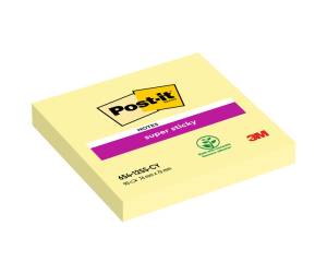Blocco foglietti Super Sticky - giallo Canary - 76 x 76 mm - 90 fogli - conf. 12 pezzi - Post-it - 7100290155 - 4064035065690 - DMwebShop