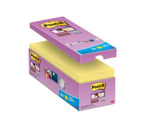 Blocco foglietti Super Sticky 654 SSCY VP16 EU 76 x 76 mm giallo Canary 90 fogli confezione 16 blocchi - 9004