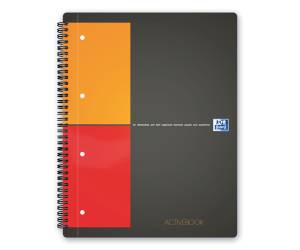 Blocco spiralato International Activebook 1 rigo con margine 240 x 297 mm - 9265