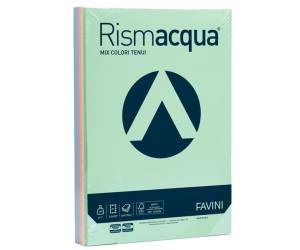 Carta Rismacqua A4,140 gr mix 5 colori confezione 200 fogli - 8520