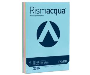 Carta Rismacqua A4,90 gr mix 5 colori confezione 300 fogli - 8521