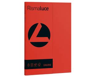 Carta Rismaluce Small A4,90 gr rosso scarlatto 61 confezione 100 fogli - 8523
