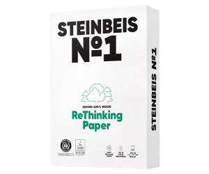 Carta riciclata al 100x100 senza legno A3,80 gr bianco risma 500 fogli Steinbeis - 8937