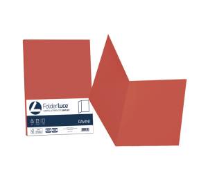 Cartellina semplice Luce 200 gr A4 rosso scarlatto cartoncino bristol - 9133