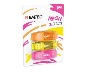 Confezione 3 memorie Usb 2,0 C410,16GB - 1661