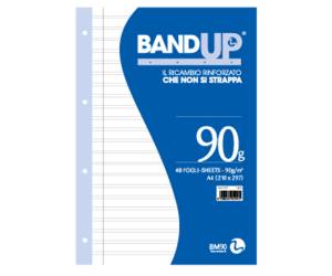 Ricambi BandUp forati rinforzati - A4 - rigo di 3a - con margine - 40 fogli - 90 gr - BM - 0105494 - 8008234054945 - DMwebShop