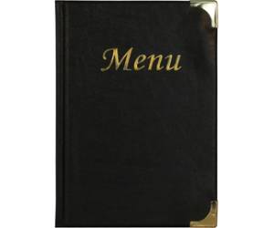 PortaMenu' Basic - A5 - 23,7 x 17,2 cm - PVC - nero - 4+2 buste fisse incluse - Securit - MC-BRA5-BL - 8717624248993 - DMwebShop