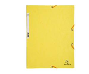 Cartella 3 lembi con elastico angolare A4 dorso 0,3 cm cartoncino Lustre' giallo limone conf. 25 pezzi - 55529E - 3130630555292 - DMwebShop