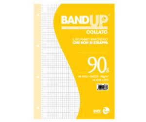 Blocco collato BandUp - fori rinforzati - A4 - quadretto 5 mm - 40 fogli - 90 gr - conf. 10 pezzi - BM - 0106433 - 8008234064333 - DMwebShop