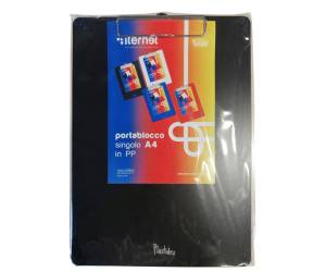 Portablocco con molla in metallo - copertina in PPL - A4 - nero - Iternet - 7071N - 8028422170714 - DMwebShop