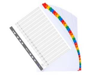 Separatore numerico 1/31 - cartoncino bianco 160 gr - tasti colorati - A4 maxi - Exacompta - 4131E - 3130630041313 - DMwebShop