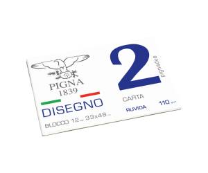 Blocco 2,330 x 480 mm collato 12 fogli 110 gr ruvido - 9803