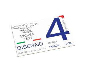 Blocco 4,330 x 480 mm 4 angoli 20 fogli 200 gr ruvido - 9798