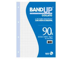 Blocco collato BandUp A4,4 mm 40 fogli 90 gr fori rinforzati - 9323