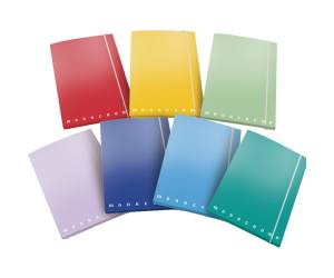 Cartella 3 lembi con elastico Monocromo A4 dorso 1,2 cm colori assortiti - 9353