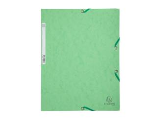 Cartella 3 lembi con elastico angolare A4 dorso 0,3 cm cartoncino Lustre verde tiglio - 9364