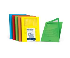 Cartellina a L con finestra 140 gr A4 azzurro - 9367