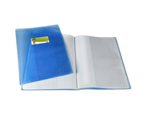 Coprimaxi PT1 F con alette A4 PP liscio trasparente blu - 9835