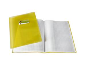 Coprimaxi PT1 F con alette A4 PP liscio trasparente giallo - 9836