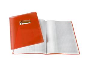 Coprimaxi PT1 F con alette A4 PP liscio trasparente rosso - 9832