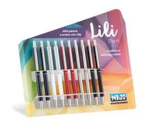 Penna mini a scatto da agenda colori assortiti - 9996