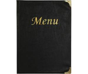 PortaMenu Basic A4,31,5 x 24 cm PVC nero 4,2 buste fisse incluse - 9571