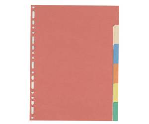 Separatore 6 tacche cartoncino colorato 240 gr 21 x 29,7 cm multicolore - 9496