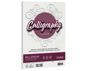 Carta Calligraphy Millerighe - A4 - 100 gr - bianco 01 - conf. 50 fogli - Favini - A690224 - 8007057617054 - DMwebShop