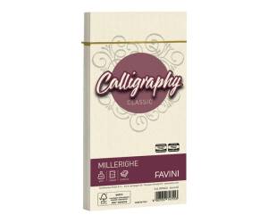 Busta Calligraphy Millerighe - 110 x 220 mm - 100 gr - avorio 02 - conf. 25 pezzi - Favini - A57Q424 - 8007057747553 - DMwebShop