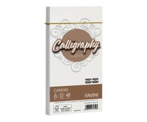 Busta Calligraphy Canvas - 110 x 220 mm - 100 gr - bianco 01 - conf. 25 pezzi - Favini - A570414 - 8007057747508 - DMwebShop