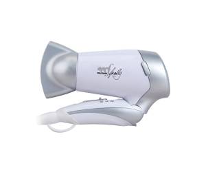 Asciugacapelli da viaggio Handy Style - 17 x 7 x 21,5 cm - 1200 W - 115/230 V - bianco-grigio - Melchioni - 118030005 - DMwebShop