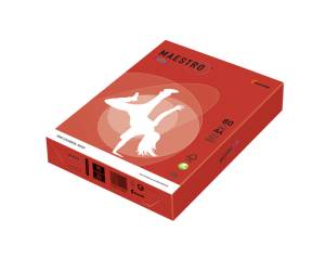 Carta Maestro Color A4,80 gr rosso forte CO44 confezione 500 fogli - 10108