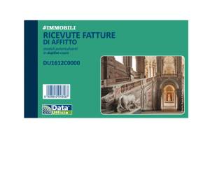 Blocco ricevute - fatture di affitto - 50-50 copie autoricalcanti - 16,8 x 10 cm - conf. 5 pezzi - Data Ufficio - DU1612C0000 - 90876A - DMwebShop