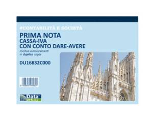 Blocco prima nota cassa-Iva con conto dare-avere - 50-50 copie autoricalcanti - 21,5 x 29,7 cm - Data Ufficio - DU16832C000 - 8008842585596 - DMwebShop