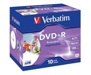 Scatola 10 DVD R Jewel Case stampabile 4,7Gb - 11861