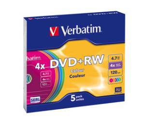 Scatola 5 DVD RW colore 4,7Gb - 11854