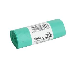 Sacchi bio 50x60 cm 30 lt 17 micron verde - 2949