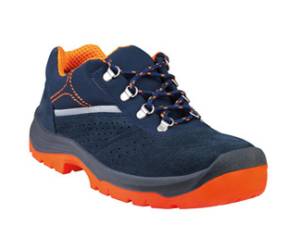 Calzatura di sicurezza Rimini 4 S1P SRC - pelle scamosciata perforata - numero 44 - blu-arancio - Deltaplus - RIMI4SPBL44 - 3295249243876 - DMwebShop