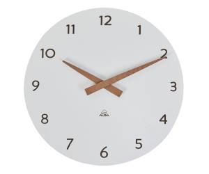 Orologio da parete HorMilena diametro 30 cm bianco legno - 3614