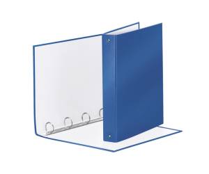 Raccoglitore Meeting 22 x 30 cm 4 anelli tondi 30 mm dorso 4 cm PP blu metallizzato - 9620