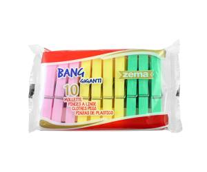 Mollette per la biancheria - colori assortiti - conf. 10 pezzi - No Brand - 3959800 - DMwebShop