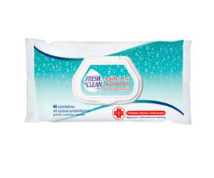 Salviette disinfettanti antibatteriche milleusi - busta da 60 pezzi - FresheClean - 06-0244 - 8002340012660 - DMwebShop