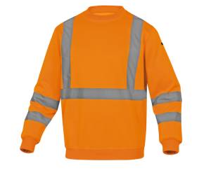 Felpa sportiva Astral - alta visibilita' - taglia L - arancio fluo - Deltaplus - ASTRAORGT - 3295249250355 - DMwebShop