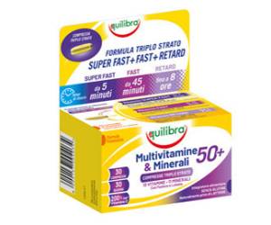 Integratore Multivitamine e Minerali 50 + - 30 compresse triplostrato (1,4 gr cad.) - Equilibra - VIS - 8000137004034 - DMwebShop