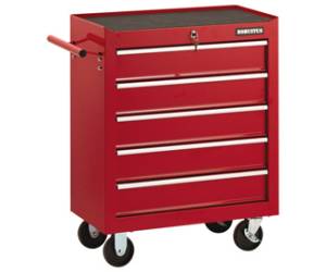 Carrello portautensili con ruote 5 cassetti acciaio rosso Garden Friend - 22809