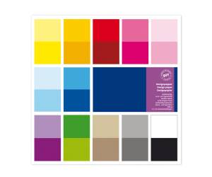 Carta Scarpbooking 30,5 x 30,5 cm 180 gr colori assortiti confezione 24 fogli - 21339