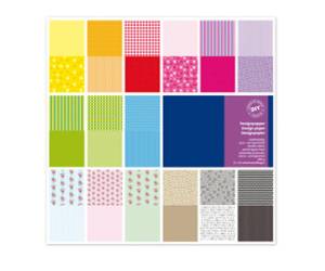 Carta Scarpbooking Vichy 30,5 x 30,5 cm 180 gr m2 colori assortiti confezione 30 fogli - 21338