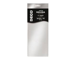 Carta velina 50 x 76 cm 20 gr argento metal busta 5 fogli - 21317